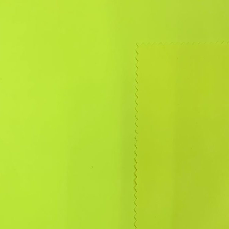 FR hi vis yellow recycled polyester lamination fabric